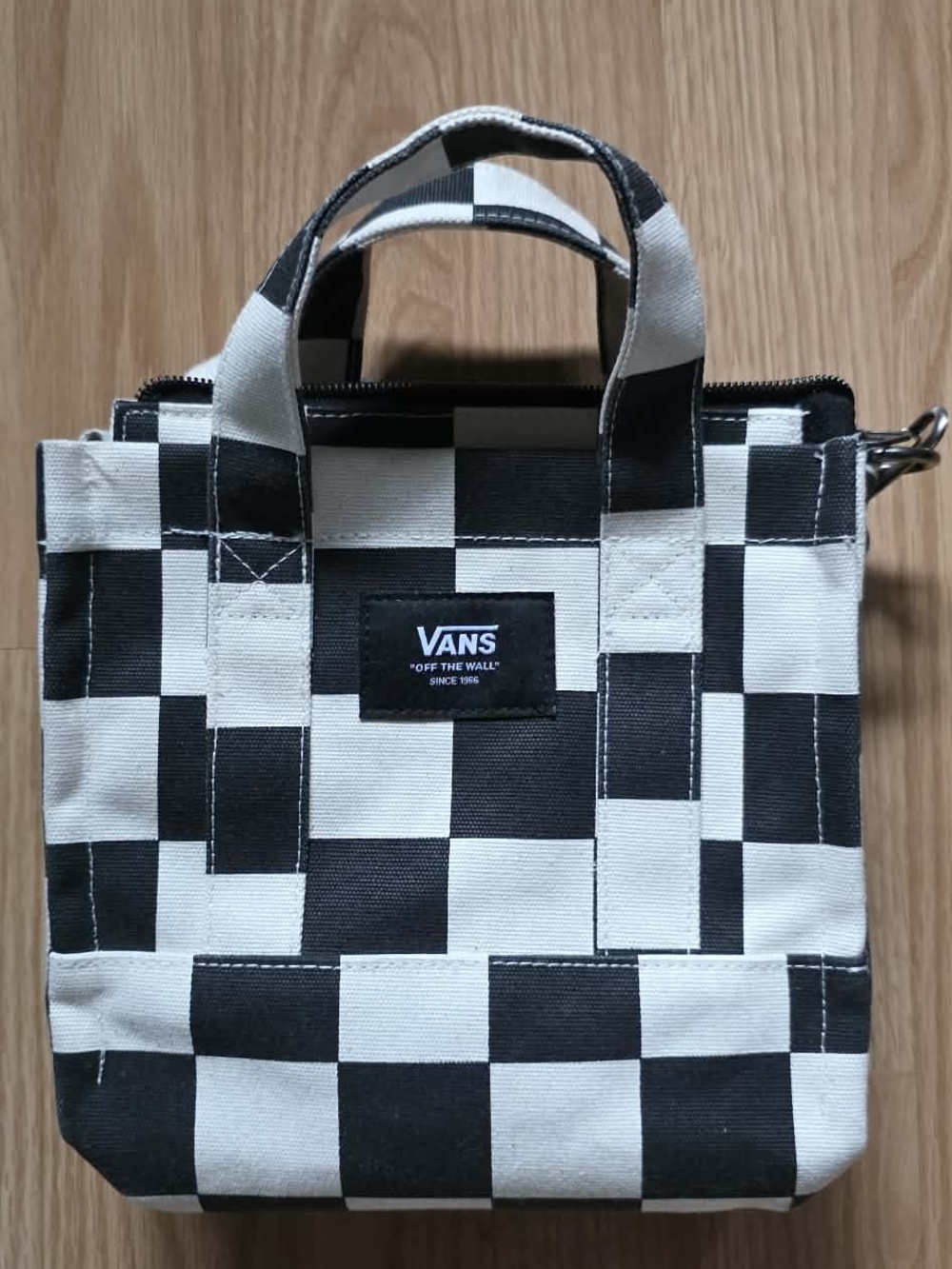 Vans Black & White Checkerboard Mini Messenger Tote